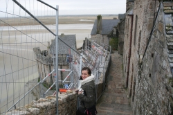 rok 2013 budowa nowego mostu i remont w Mont Saint-Michel foto: Piotr Kowalski