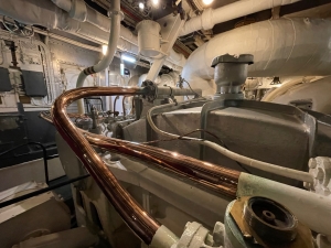 Maszynownia okrętu muzeum HMS Belfast w Londynie | Charter.pl foto: Katarzyna Kowalska