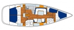 Przykładowy schemat Sun Odyssey 43