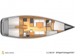 Przykładowy schemat Dufour 45 Performance