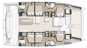 Katamaran Bali 5.4, wersja 6-kabin, 6-łazienek | Charter.pl