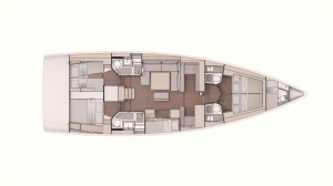 Dufour 530, wersja 5+1 kabiny, 4+1 łazienki | Charter.pl