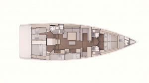 Dufour 530, wersja 6+1 kabiny, 3+1 łazienki | Charter.pl