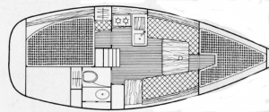Schemat jachtu First 285 | Charter.pl