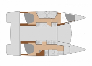 Katamaran Isla 40, wersja 3-kabinowa, 3 łazienki | Charter.pl foto: www.catamarans-fountaine-pajot.com