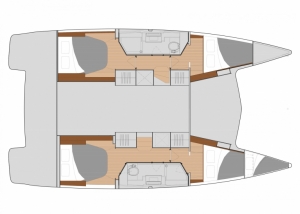 Katamaran Isla 40, wersja 4+ 1 kabiny, 2 łazienki | Charter.pl foto: www.catamarans-fountaine-pajot.com