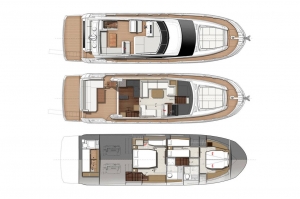 Schemat jachtu Prestige 520 | Charter.pl foto: www.croatia-yachting-charter.com