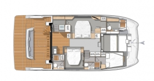 Schemat jachtu Fountaine Pajot m/y 44 | Charter.pl foto: www.fountaine-pajot.com