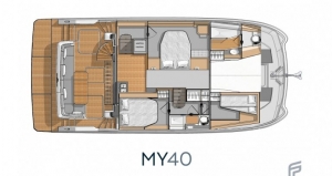 Schemat jachtu Fountaine Pajot m/y 40 | Charter.pl foto: www.fountaine-pajot.com