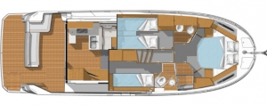 Schemat jachtu Swift Trawler 41 Sedan | Charter.pl foto: www.beneteau.com