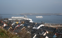 Widok na port w Helgolandzie foto: Katarzyna Kowalska